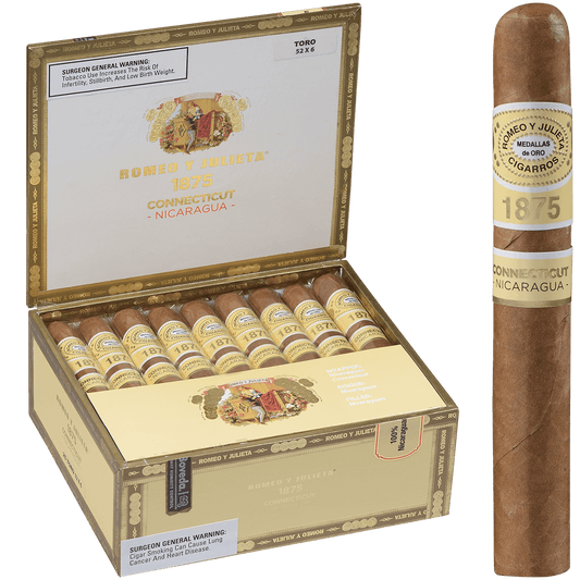 Romeo Y Julieta 1875 Connecticut Nicaragua Toro 25 Ct. Box 6.00X53