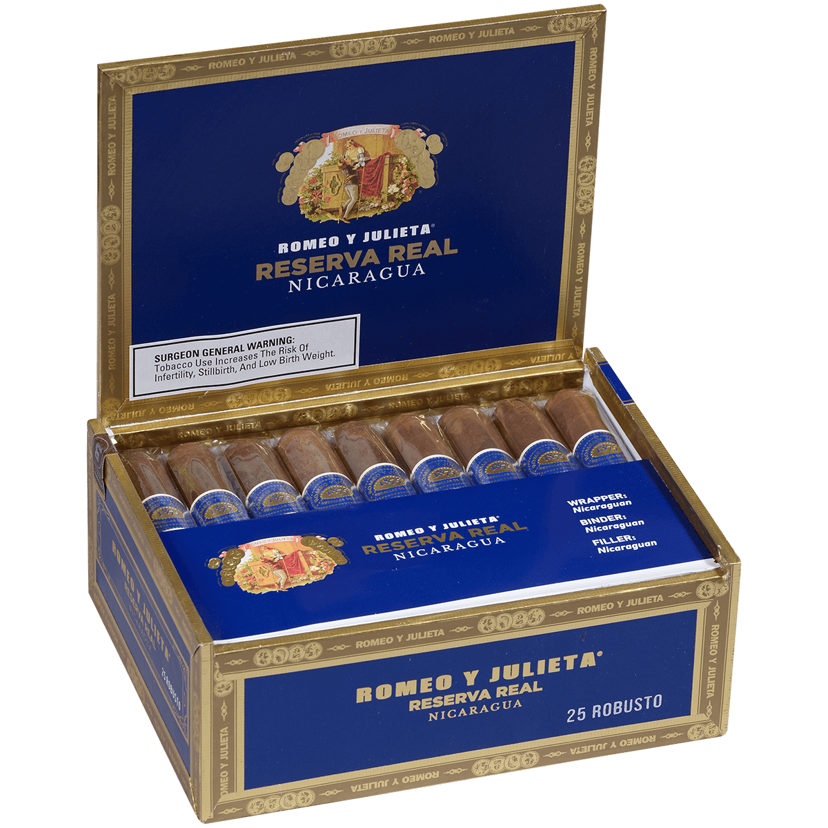 Romeo Y Julieta Reserva Real Nicaragua Robusto 25 Ct. Box 5.00X51