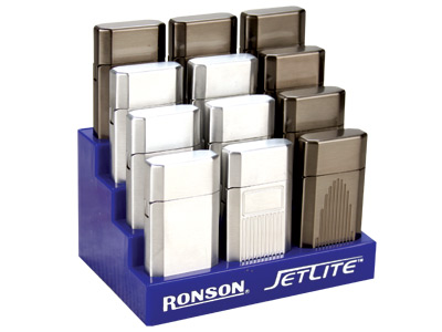 Lighter Ronson Jetlite Blue Flame Torch 12 Ct. Display