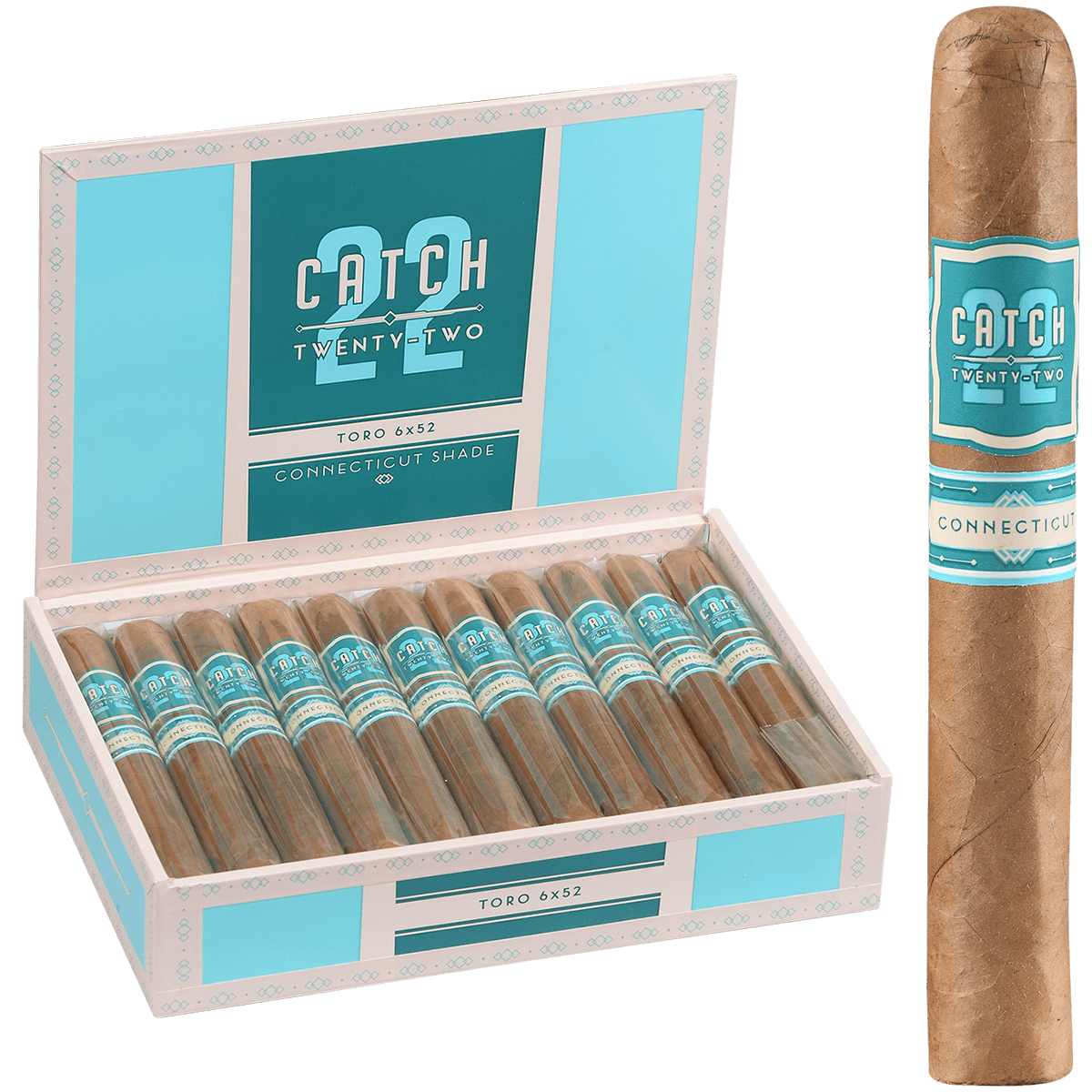 Catch 22 Connecticut By Rocky Patel Toro 22 Ct. Box 6.00X52