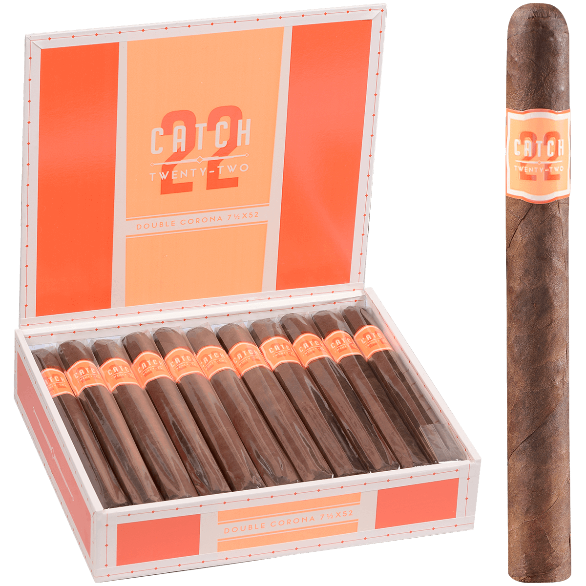 Catch 22 By Rocky Patel Double Corona 22 Ct. Box 7.00X52