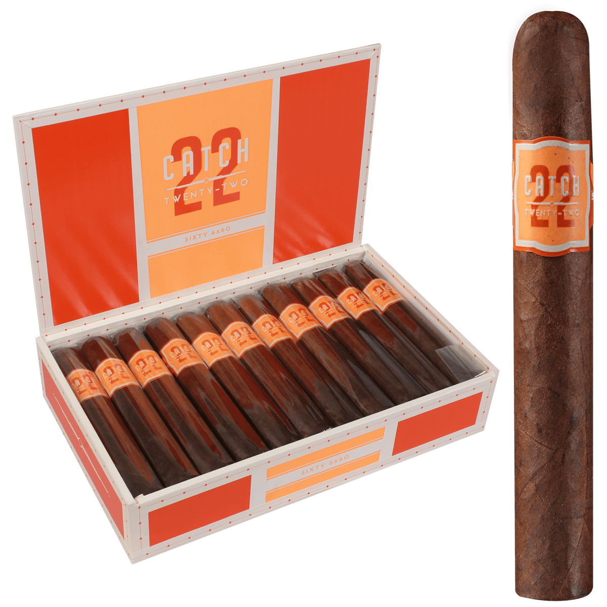 Catch 22 By Rocky Patel Sixty 22 Ct. Box 6.00X60