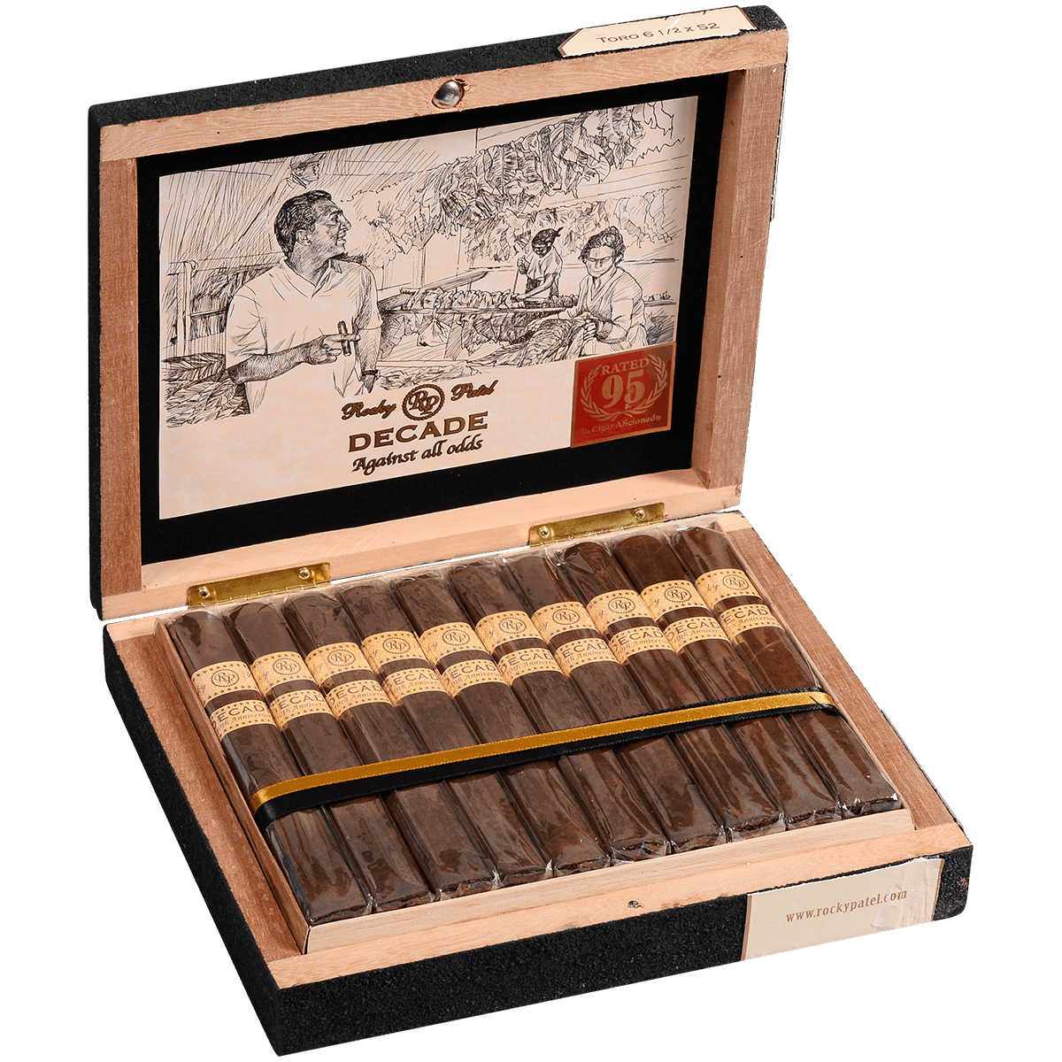 Rocky Patel Decade Box-Pressed Toro 20 Ct. Box 6.50X52