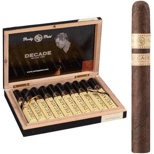 Rocky Patel Decade Box-Pressed Toro Tubos 10 Ct. Box 6.50X52