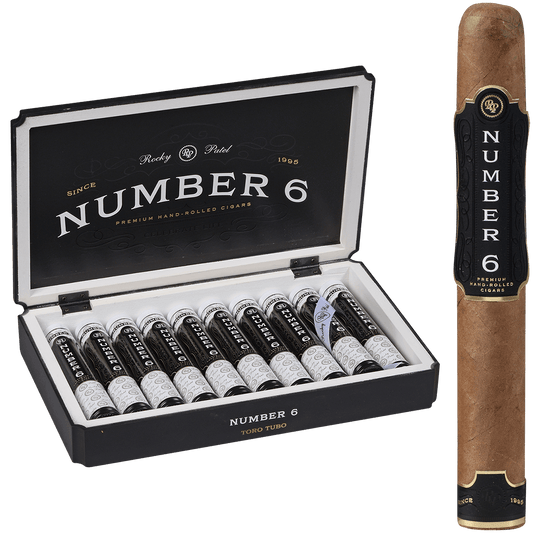 Rocky Patel Number 6 Toro Tubos 10 Ct. Box 6.50X52