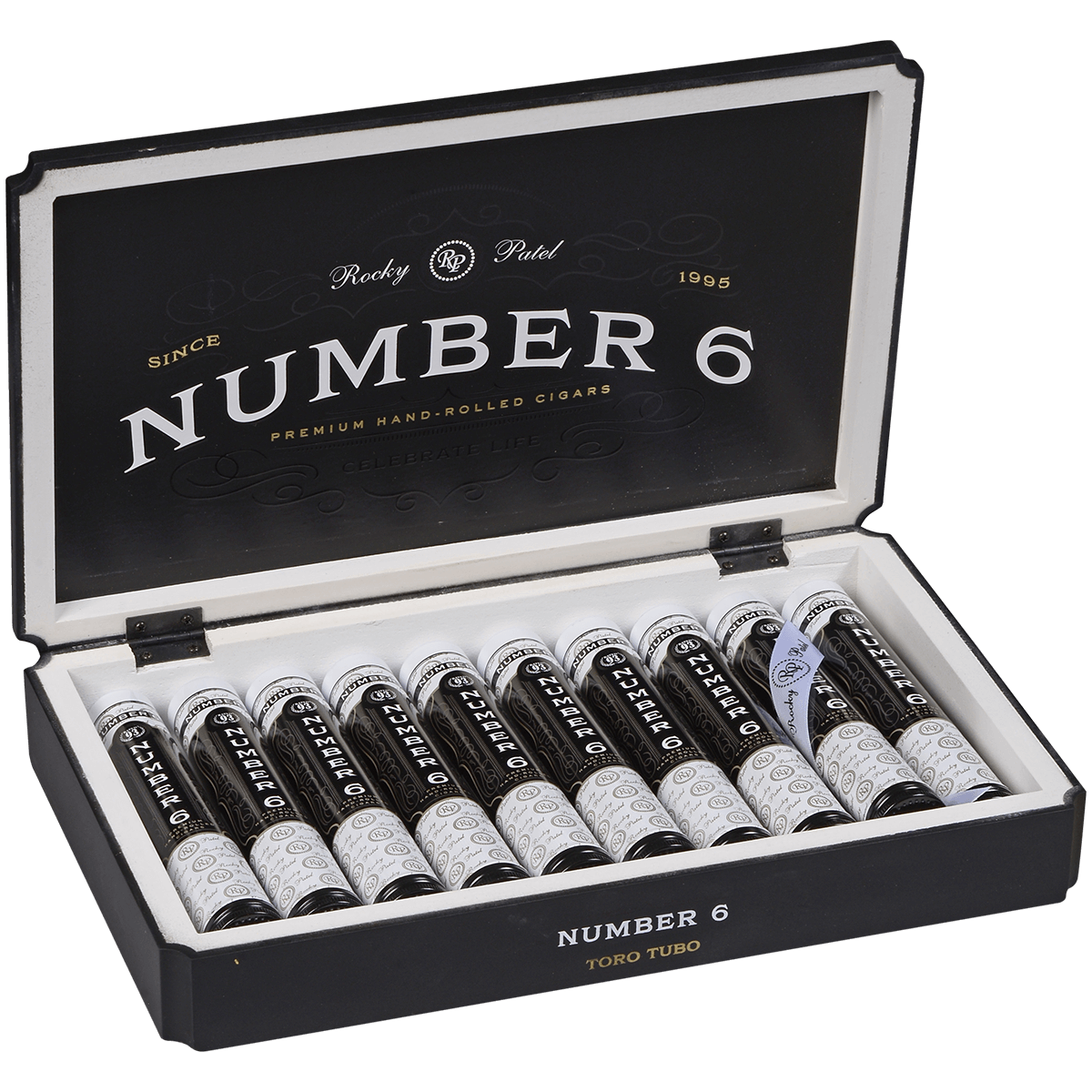 Rocky Patel Number 6 Toro Tubos 10 Ct. Box 6.50X52