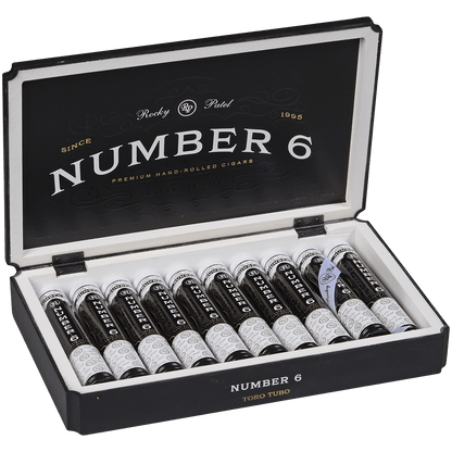 Rocky Patel Number 6 Toro Tubos 10 Ct. Box 6.50X52