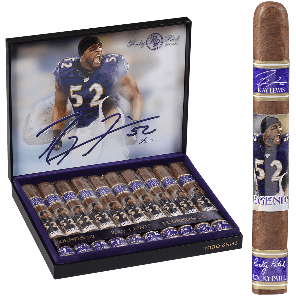 Rocky Patel Ray Lewis Legends 52 10 Ct. Box 6.50X52