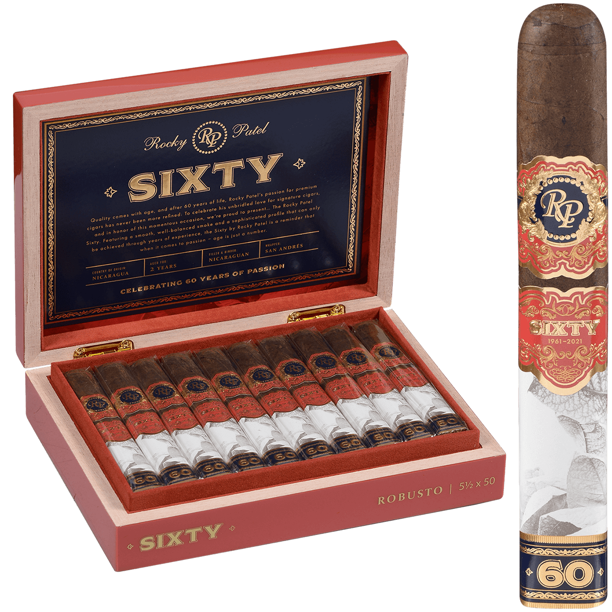 Rocky Patel Sixty Robusto 20 Ct. Box 5.00X50