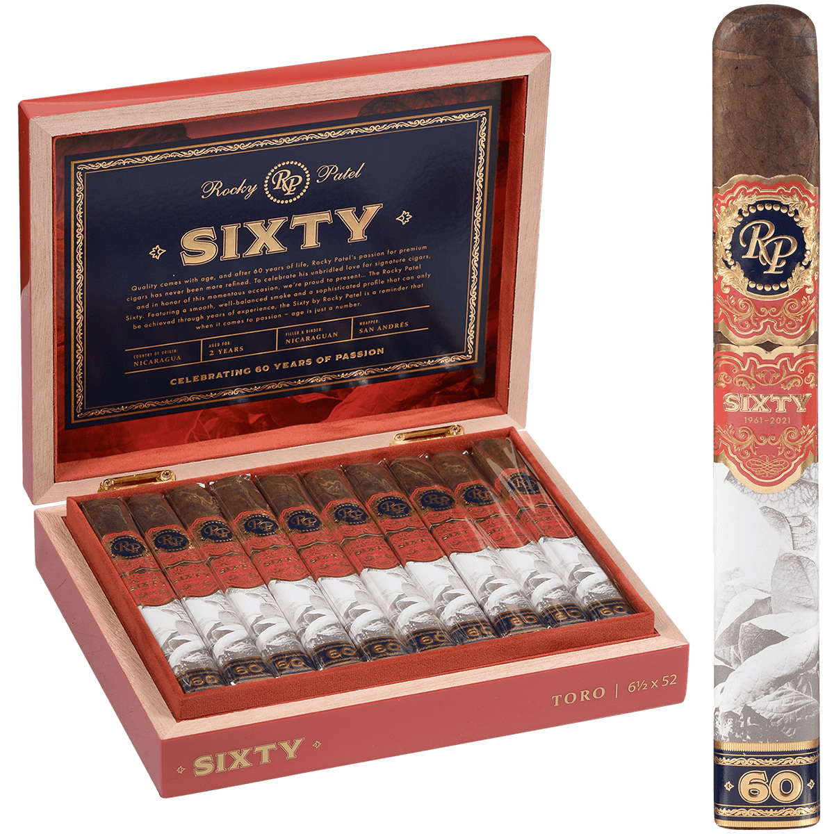 Rocky Patel Sixty Toro 20 Ct. Box 6.50X52