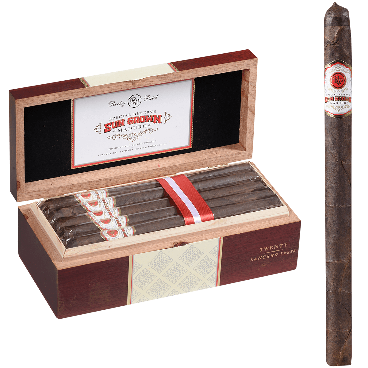 Rocky Patel Sun Grown Maduro Lancero 20 Ct. Box 7.50X38