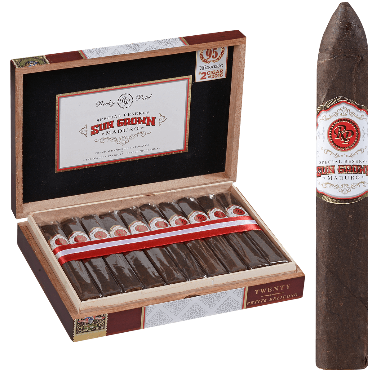 Rocky Patel Sun Grown Maduro Petite Belicoso 20 Ct. Box 5.5