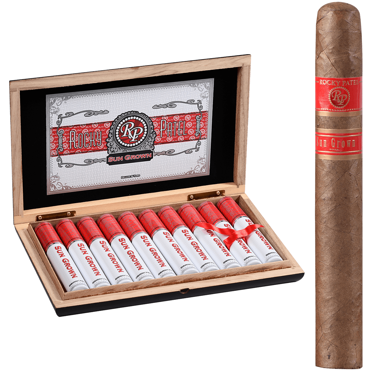 Rocky Patel Sun Grown Toro Tubos 10 Ct. Box 6.50X52