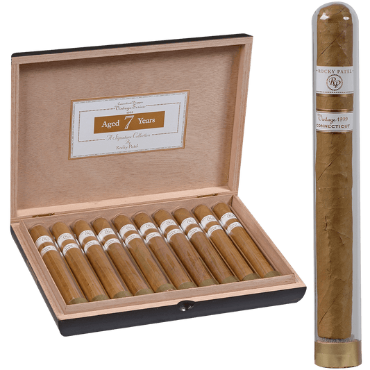 Rocky Patel Vintage 1999 Connecticut Churchill Tubos 10 Ct. Box 7.00X48