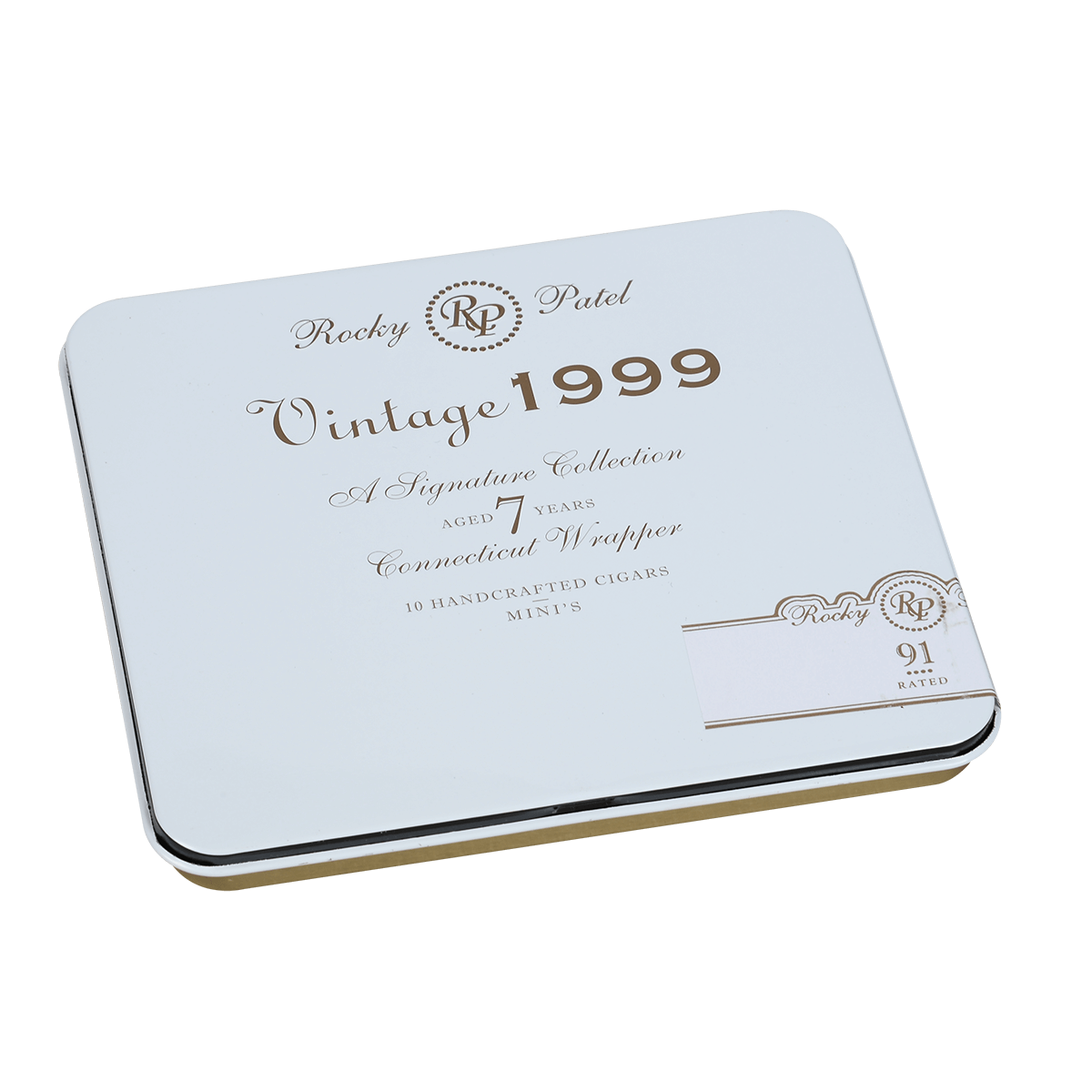 Rocky Patel Vintage 1999 Connecticut Mini'S 10/10 Tins 4.25X32