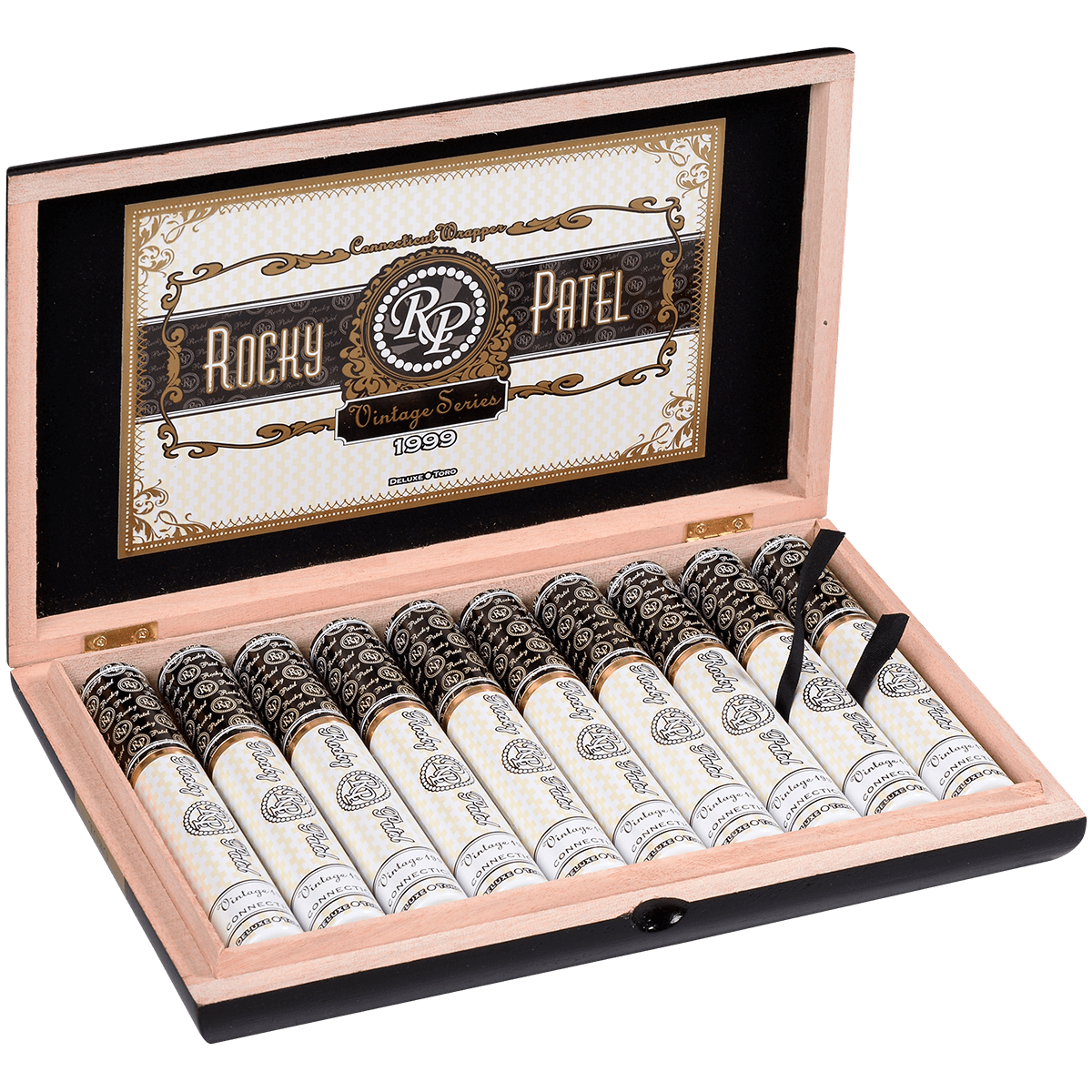 Rocky Patel Vintage 1999 Connecticut Toro Tubos 10 Ct. Box 6.50X52