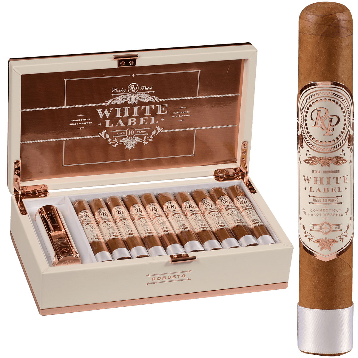 Rocky Patel White Label Robusto Gift Set 20 Ct. Box 5.00X50