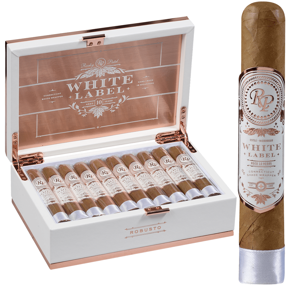 Rocky Patel White Label Robusto 20 Ct. Box 5.00X50