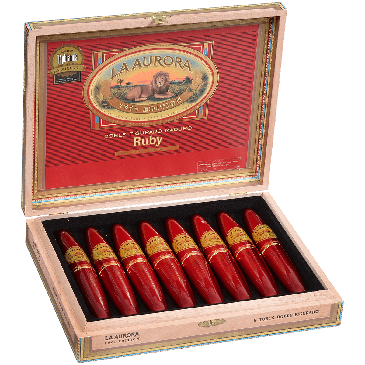 La Aurora Preferidos Ruby Tube 8Ct Box 5X54