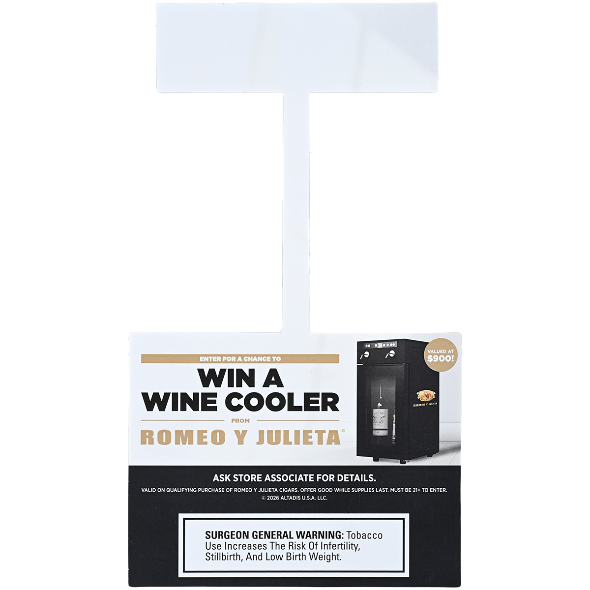 Promo Romeo Y Julieta Wine Cooler Dangler