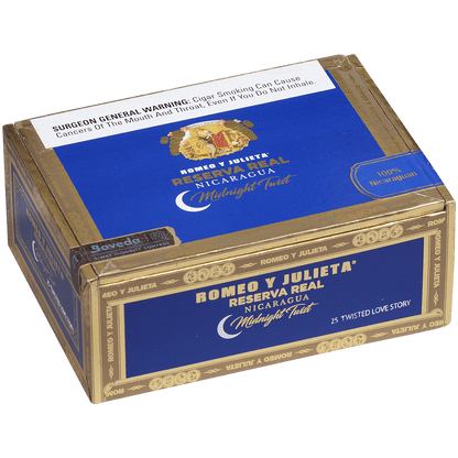 Romeo Y Julieta Reserva Real Nicaragua Midnight Twisted Love Story 25 Ct. Box 4.25X46