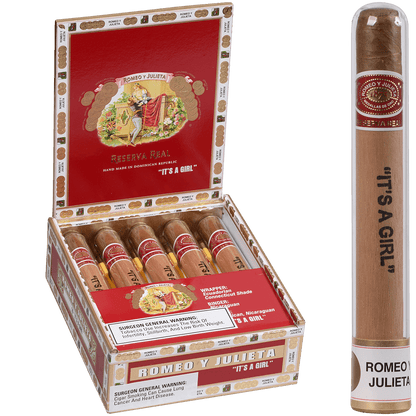 Romeo Y Julieta Reserva Real It'S A Girl Julieta Glass Tubes 10 Ct. Box