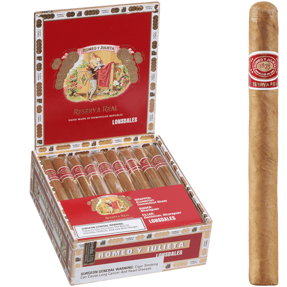 Romeo Y Julieta Reserva Real Lonsdale 25 Ct. Box 6.62X44