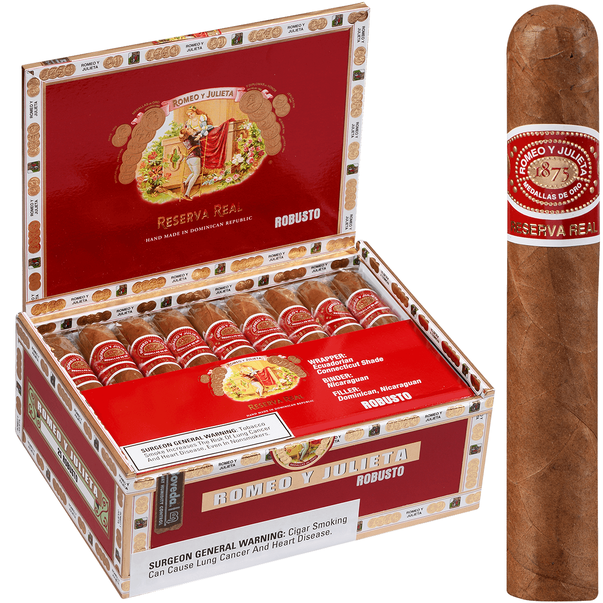 Romeo Y Julieta Reserva Real Robusto 25 Ct. Box 5.00X52