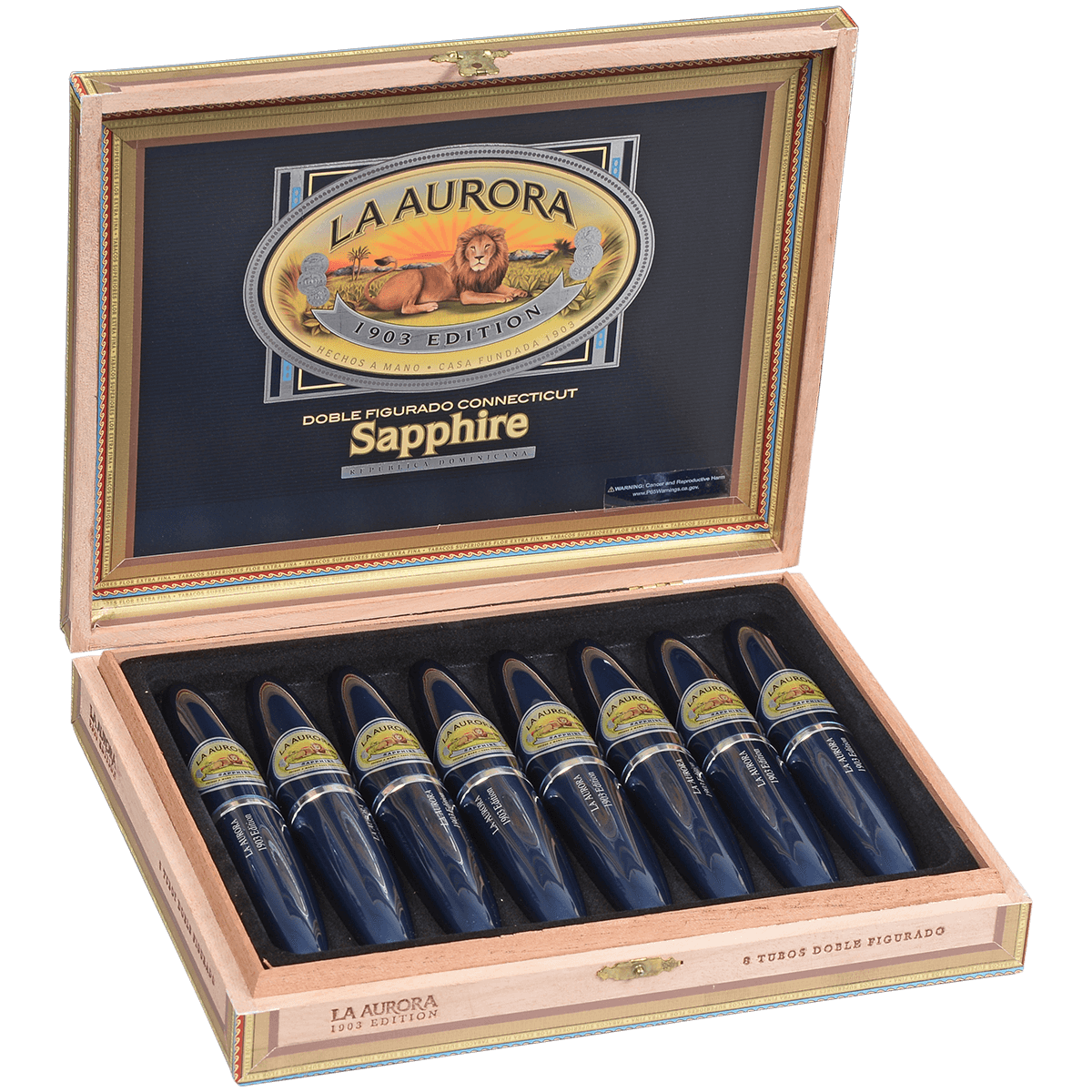 La Aurora Preferidos Sapphire Tube 8Ct Box 5X54