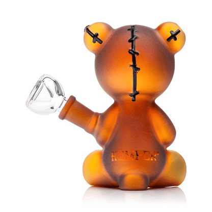Hemper Scare Bears Teddy Bear Glass Water Pipe 5.7”