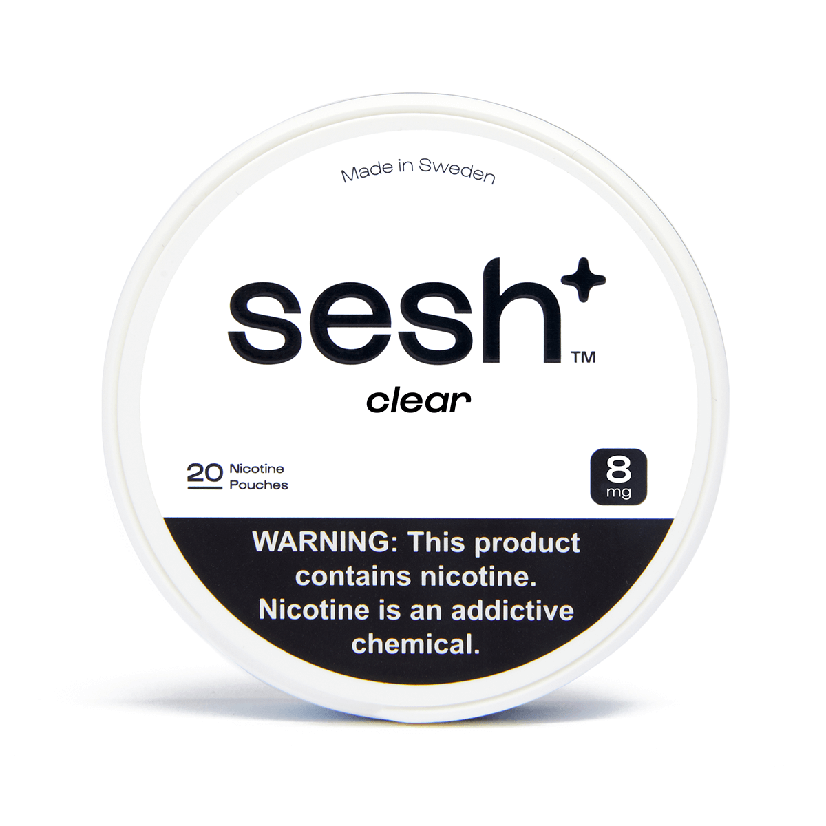 Sesh Tobacco Free Nicotine Pouch Unflavored 8Mg 1/5 Ct Roll