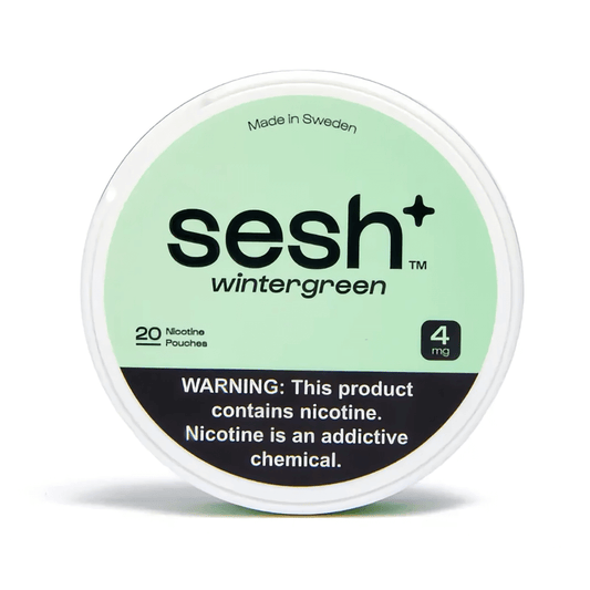 Sesh Tobacco Free Nicotine Pouch Wintergreen 4Mg 1/5 Ct Roll