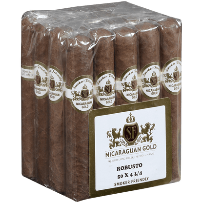 Smoker Friendly Bundles Nicaraguan White And Gold Label Robusto 20 Ct. 4.75X51