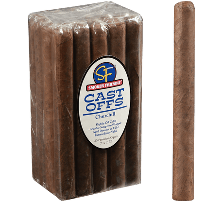 Smoker Friendly Cast Offs Churchill 20 Ct Bundle 7.25X52