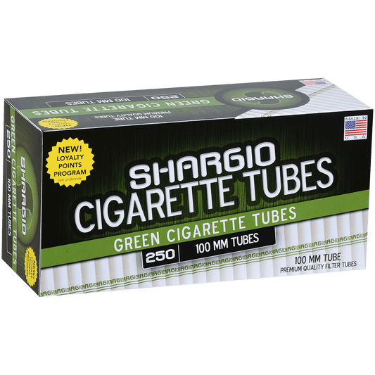 Cigarette Tubes Shargio 100'S Green 250 Ct. Box