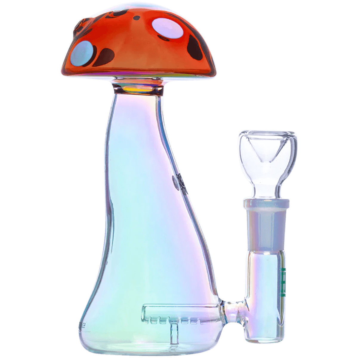 Hemper Trippy Shroom Glass Pipe Water Pipe 6"