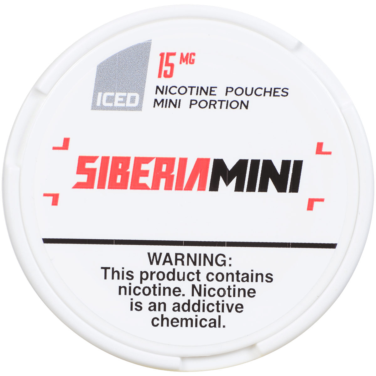 Siberia Mint Mini Nicotine Pouch 16 Ct 15 Mg Roll 5 Cans