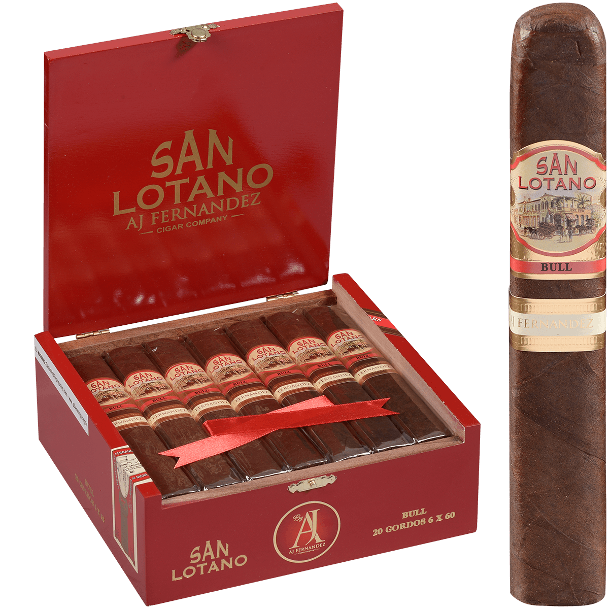 San Lotano The Bull Sumatra By Aj Fernandez Gordo 20 Ct. Box 6.00X60