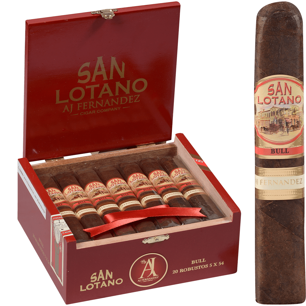 San Lotano The Bull Sumatra By Aj Fernandez Robusto 20 Ct. Box 5.00X54