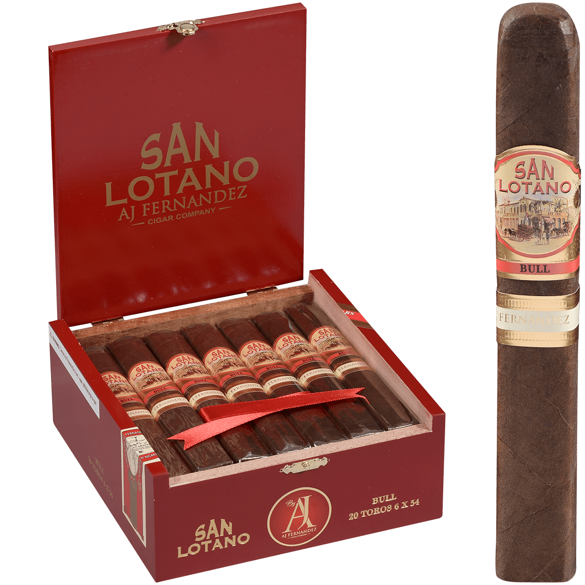 San Lotano The Bull Sumatra By Aj Fernandez Toro 20 Ct. Box 6.00X54