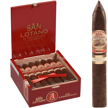 San Lotano The Bull Sumatra By Aj Fernandez Torpedo 20 Ct. Box 6.50X54