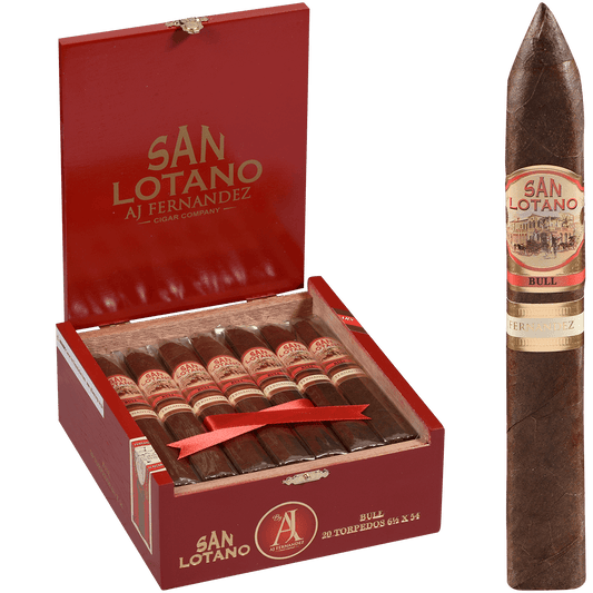 San Lotano The Bull Sumatra By Aj Fernandez Torpedo 20 Ct. Box 6.50X54
