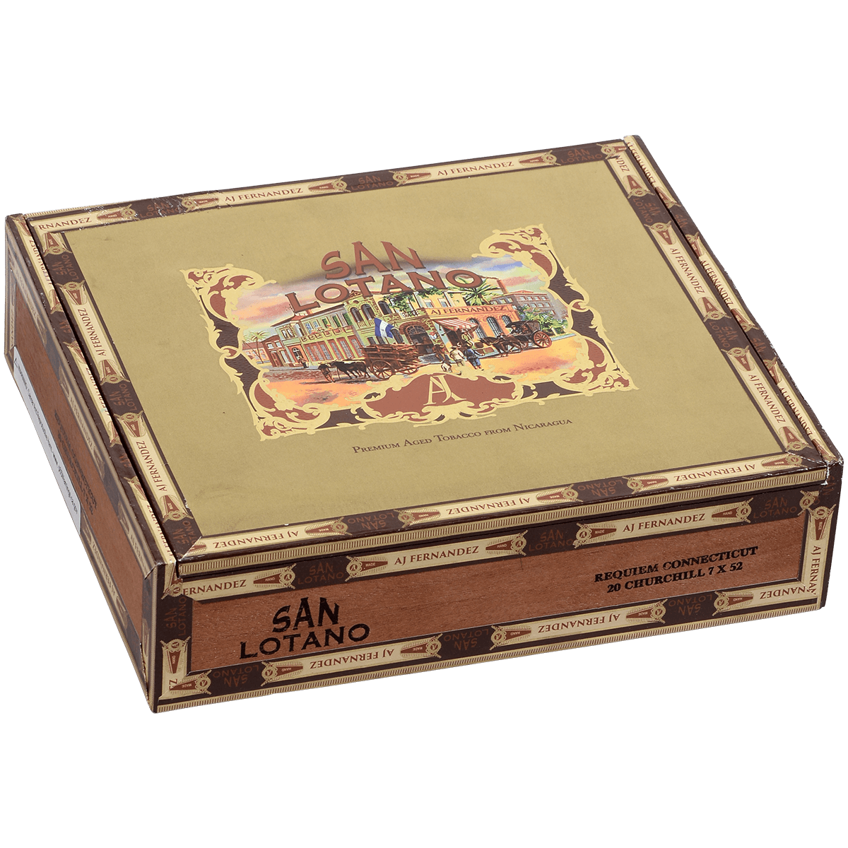San Lotano Requiem Connecticut By Aj Fernandez Churchill 20 Ct. Box 7.00X52