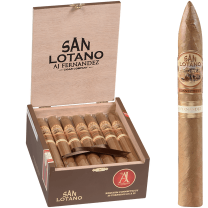 San Lotano Requiem Connecticut By Aj Fernandez Torpedo 20 Ct. Box 6.50X52