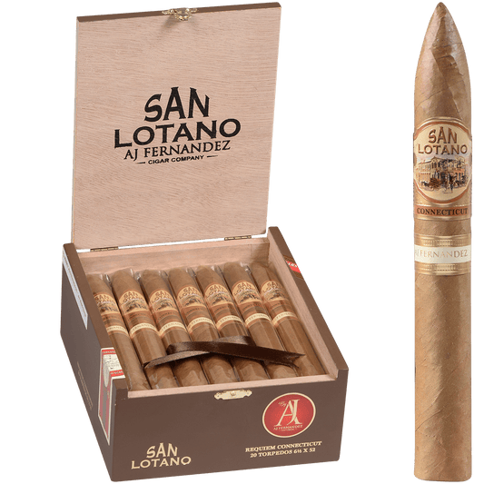 San Lotano Requiem Connecticut By Aj Fernandez Torpedo 20 Ct. Box 6.50X52