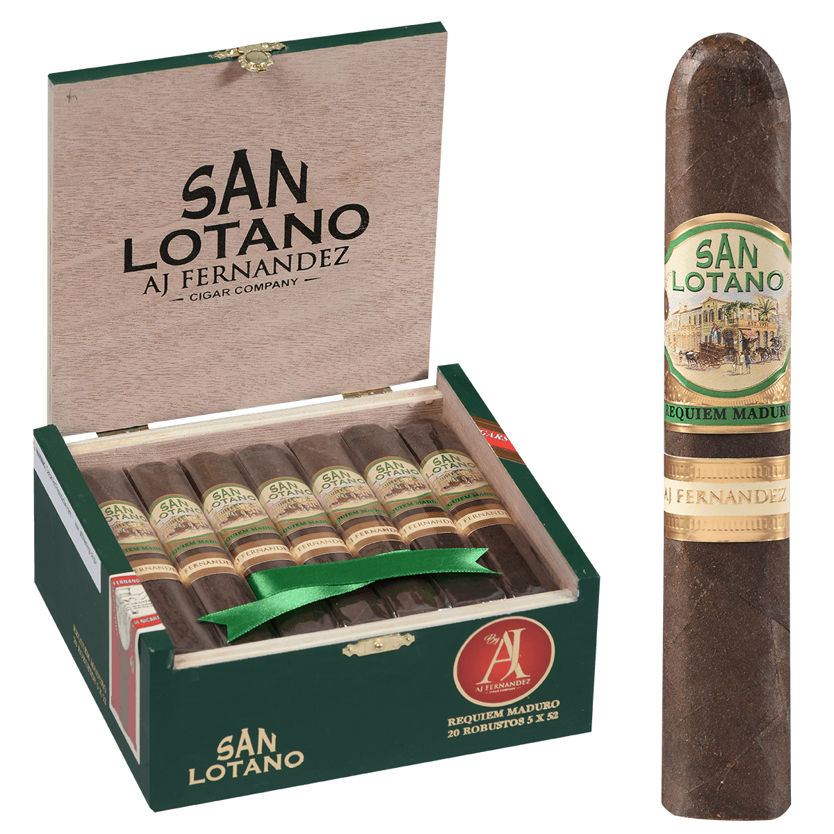 San Lotano Requiem San Andres Maduro By Aj Fernandez Robusto 20 Ct. Box 5.00X52