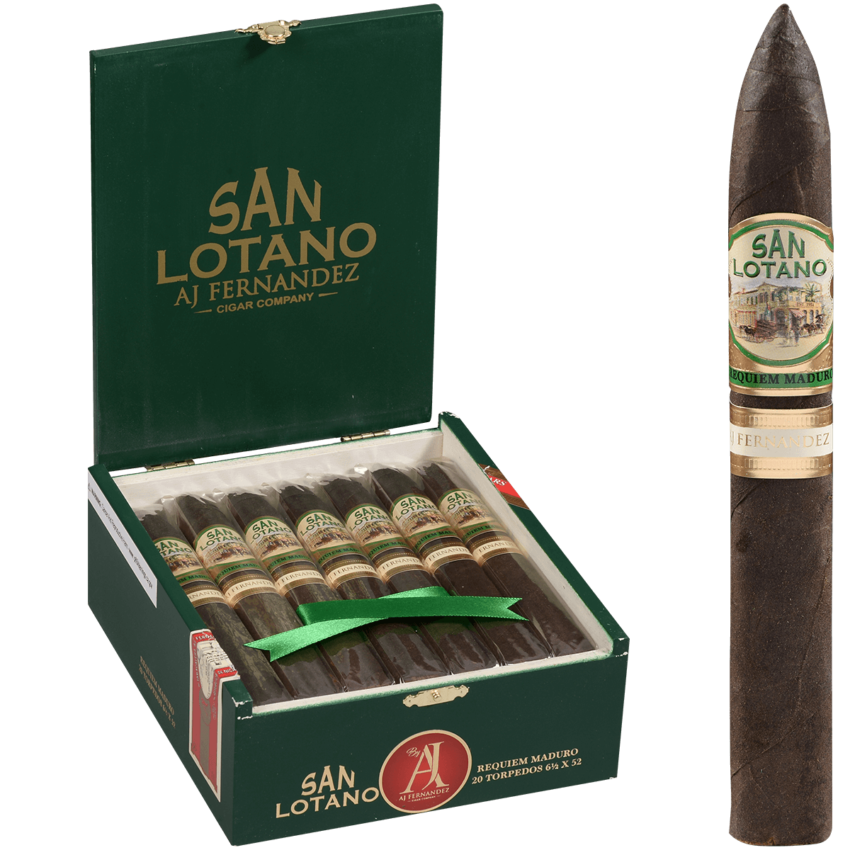 San Lotano Requiem San Andres Maduro By Aj Fernandez Torpedo 20 Ct. Box 6.50X52