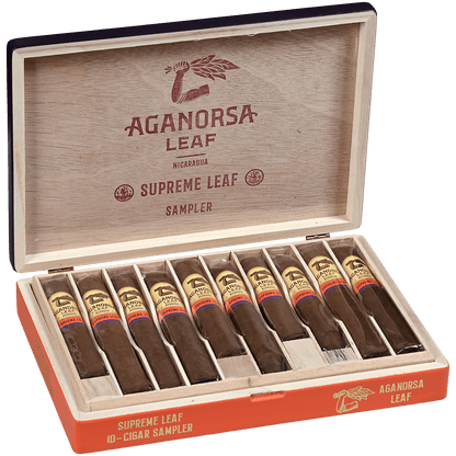 AGANORSA SUPREME LEAF SAMPLER BOX PRESSED 10CT