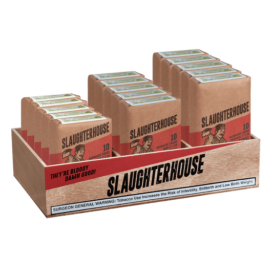Slaughterhouse Cigars Natural Bundle Wooden Display 150 Ct