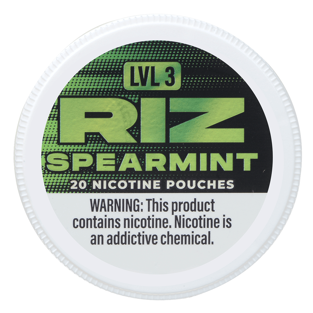 Riz Nicotine Pouches Spearmint 6Mg Lvl3 5Pk 20 Pouches/Can